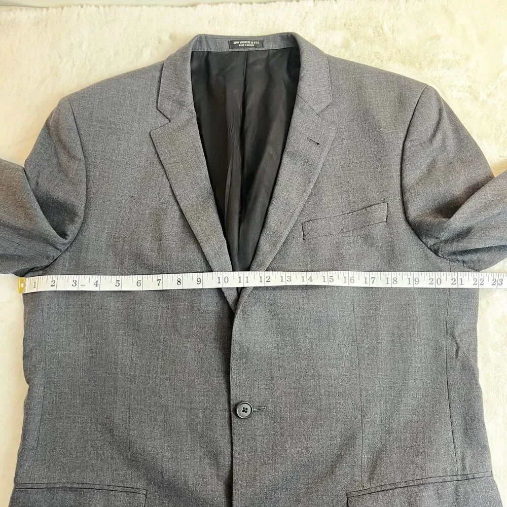 John Varvatos Blazer Dark Gray SOHO Fit Wool Men’s 44R - Picture 11 of 13